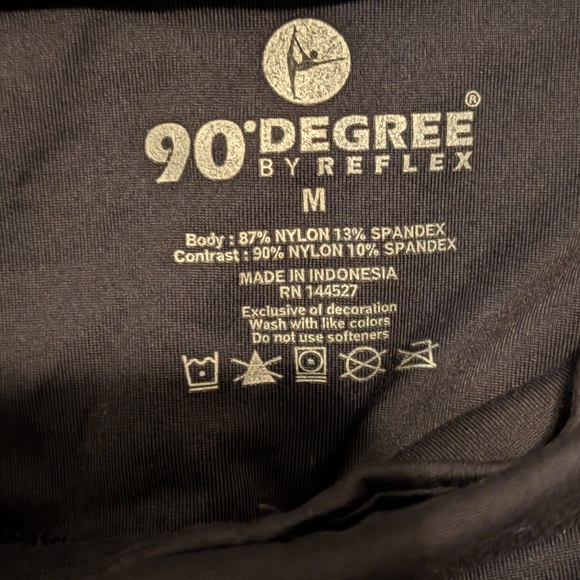 90 Degree by Reflex Black Biker Shorts – Size M - Picture 5 of 5